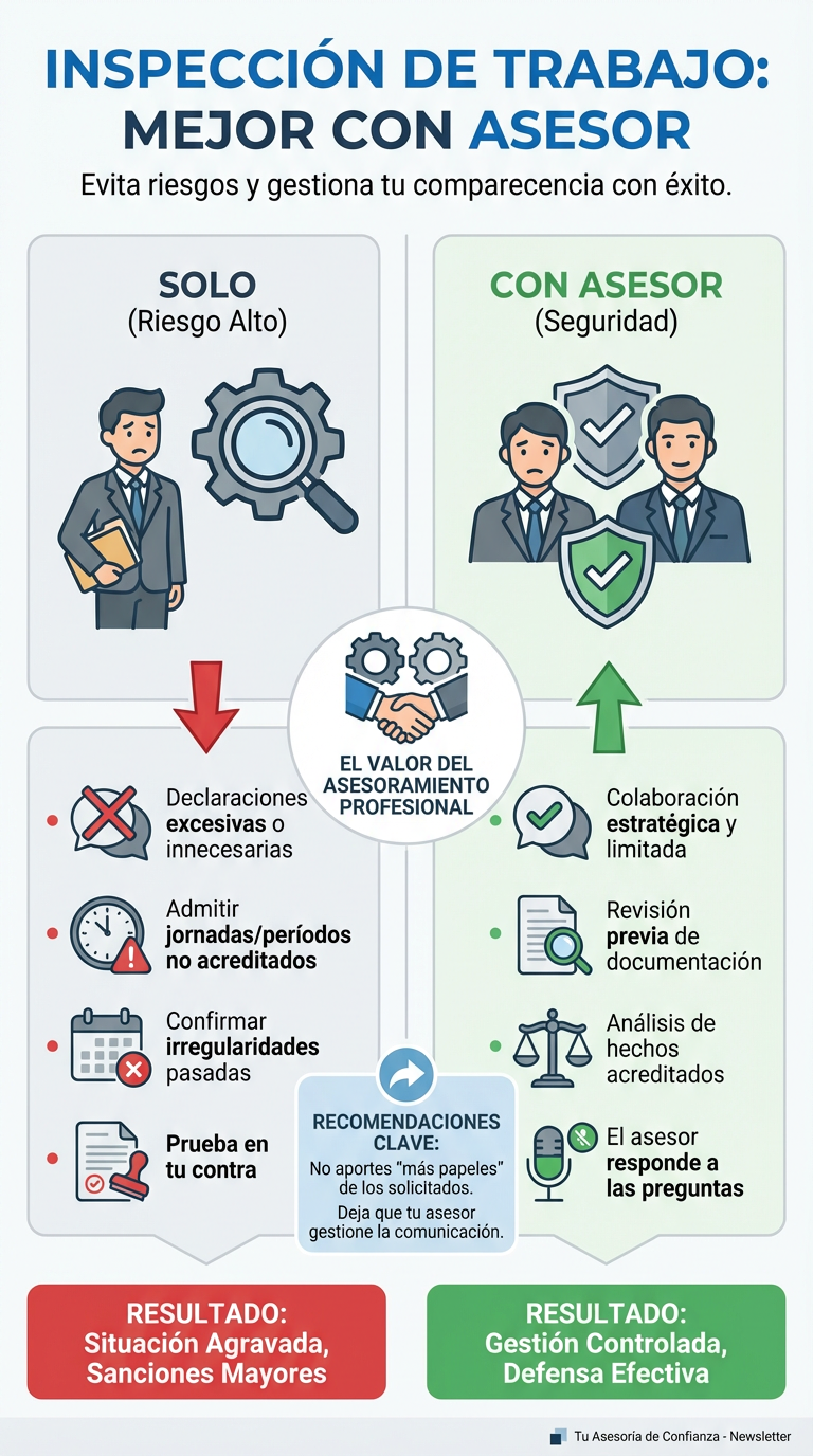 Inspección de Trabajo: mejor con asesor (Infografía)